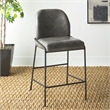Safavieh Ivey Wood and Iron Counter Stool in Gray / Black