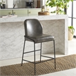 Safavieh Ivey Wood and Iron Counter Stool in Gray / Black