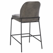 Safavieh Ivey Wood and Iron Counter Stool in Gray / Black