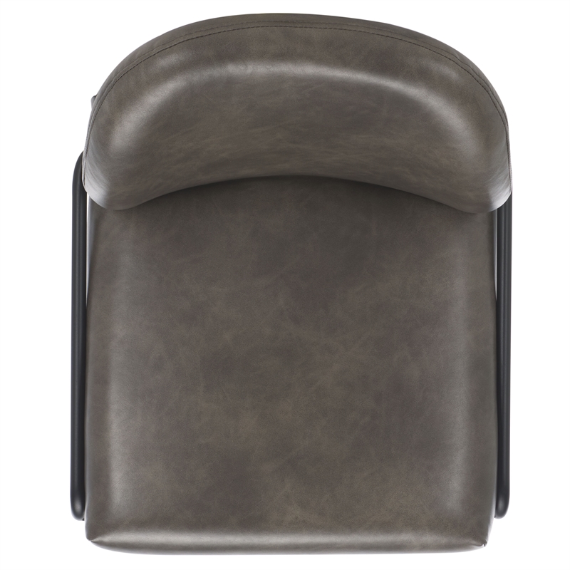 Safavieh Ivey Wood and Iron Counter Stool in Gray / Black