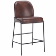 Safavieh Ivey Wood and Iron Counter Stool in Brown / Black