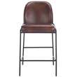 Safavieh Ivey Wood and Iron Counter Stool in Brown / Black
