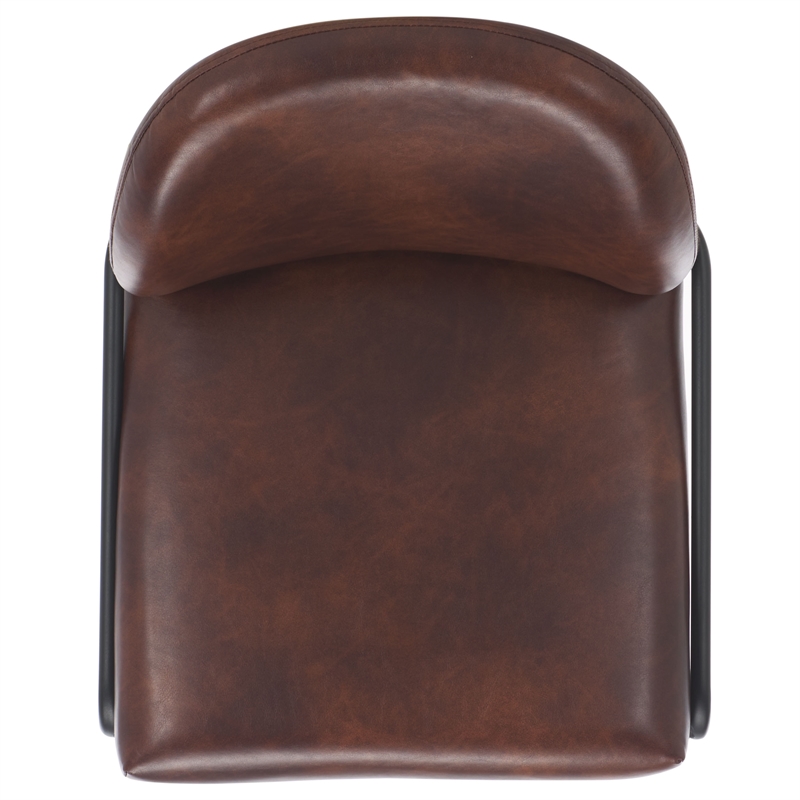 Safavieh Ivey Wood and Iron Bar Stool in Brown / Black