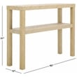 Safavieh Apis Raffia Wood 2 Shelf Console Table in Natural