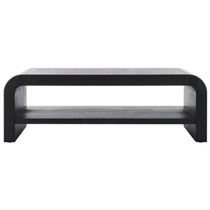 Safavieh Avivan Wood 1 Shelf Coffee Table in Black