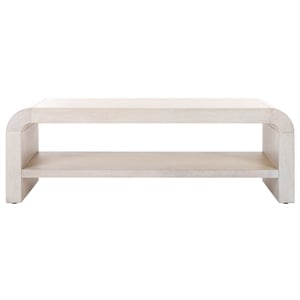 Safavieh Avivan Wood 1 Shelf Coffee Table in White
