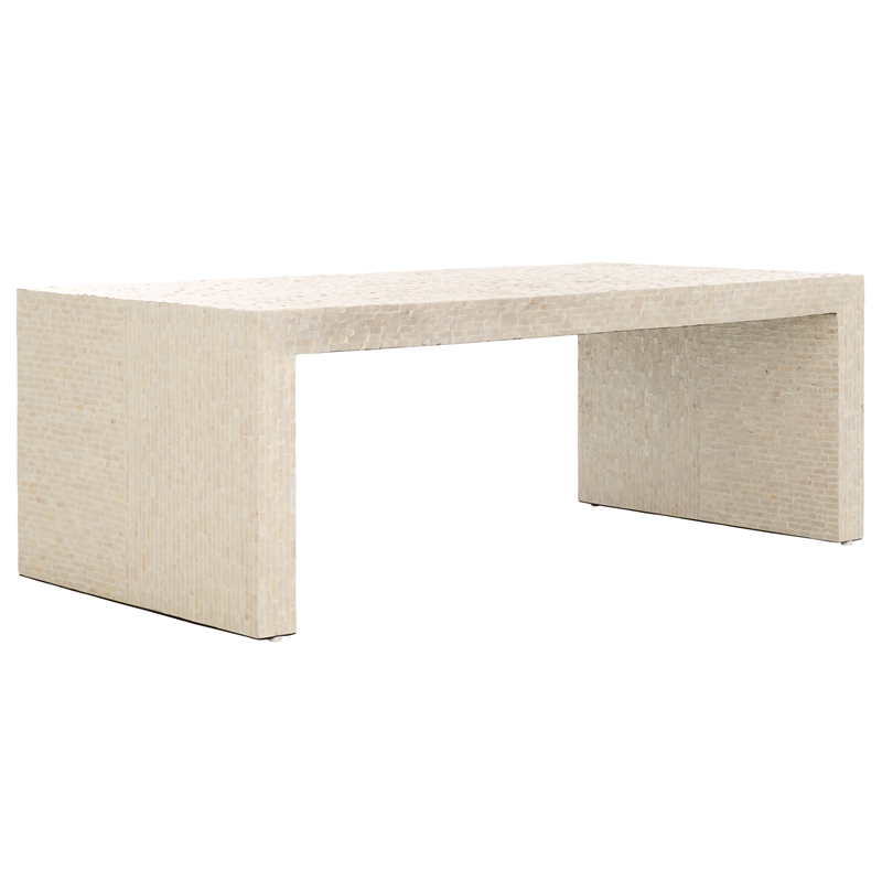 Safavieh Scarlett Solid Wood Rectangle Coffee Table in Natural