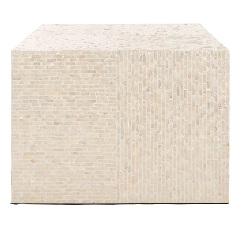 Safavieh Scarlett Solid Wood Rectangle Coffee Table in Natural