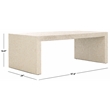 Safavieh Scarlett Solid Wood Rectangle Coffee Table in Natural