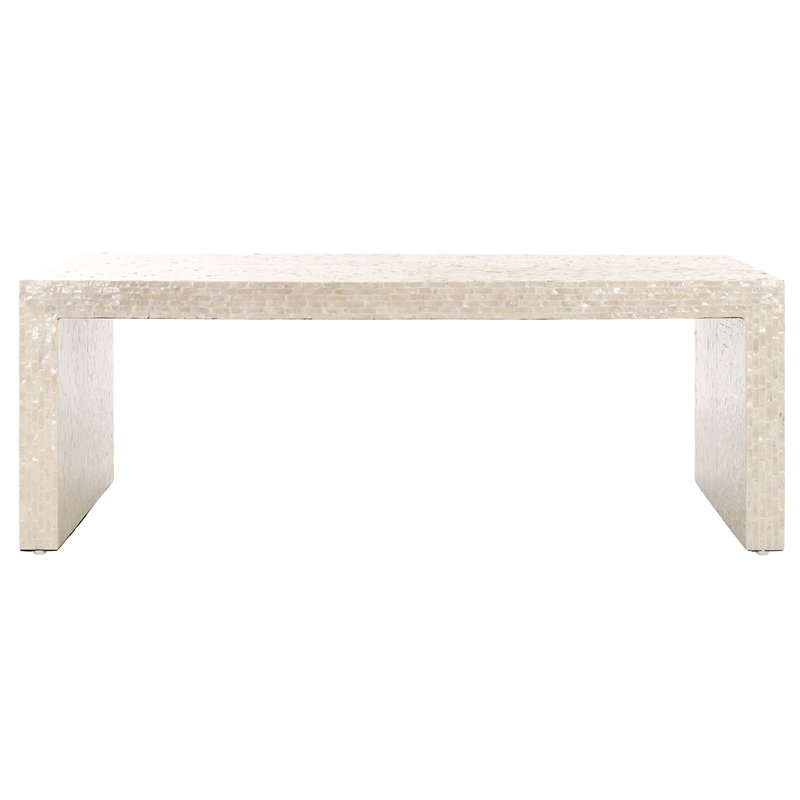 Safavieh Scarlett Solid Wood Rectangle Coffee Table in Natural