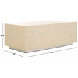 Safavieh Scarlett Rectangular Prism Solid Wood Coffee Table in Natural / Silver