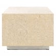 Safavieh Scarlett Rectangular Prism Solid Wood Coffee Table in Natural / Silver