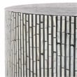 Safavieh Hamza Solid Wood Round Coffee Table in Black/Pearl