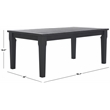 Safavieh Martinique Wood Patio Coffee Table in Black