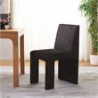 Safavieh Zale Wood and Polyester Dining Chair in Black