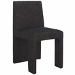 Safavieh Zale Wood and Polyester Dining Chair in Black