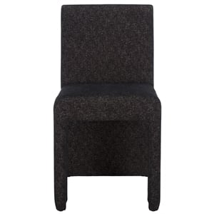 Safavieh Zale Wood and Polyester Dining Chair in Black
