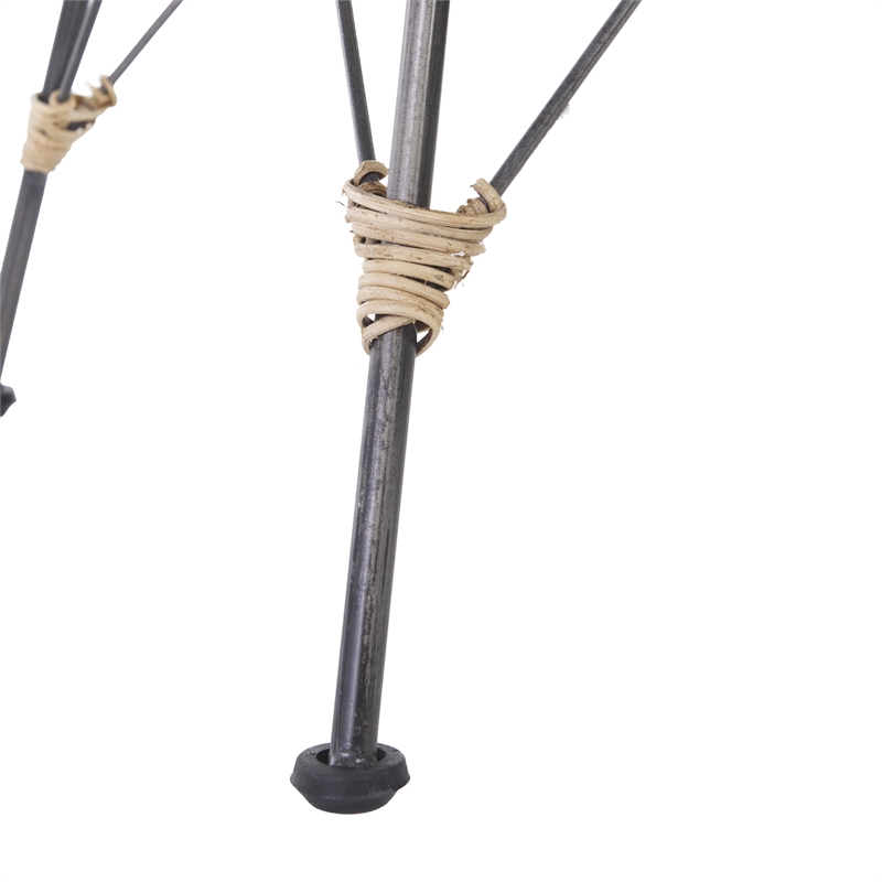 Safavieh Minerva Rattan Weaved Dining Chair in Natural / Black