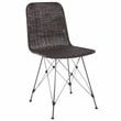 Safavieh Minerva Rattan Weaved Dining Chair in Brown / Black