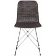 Safavieh Minerva Rattan Weaved Dining Chair in Brown / Black