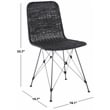 Safavieh Minerva Rattan Weaved Dining Chair in Black