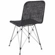 Safavieh Minerva Rattan Weaved Dining Chair in Black