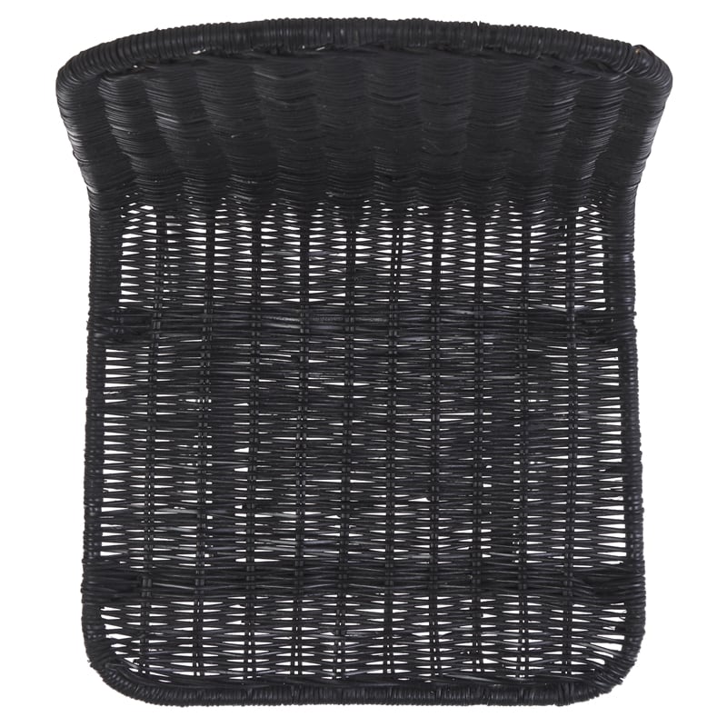 Safavieh Minerva Rattan Weaved Dining Chair in Black