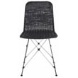 Safavieh Minerva Rattan Weaved Dining Chair in Black