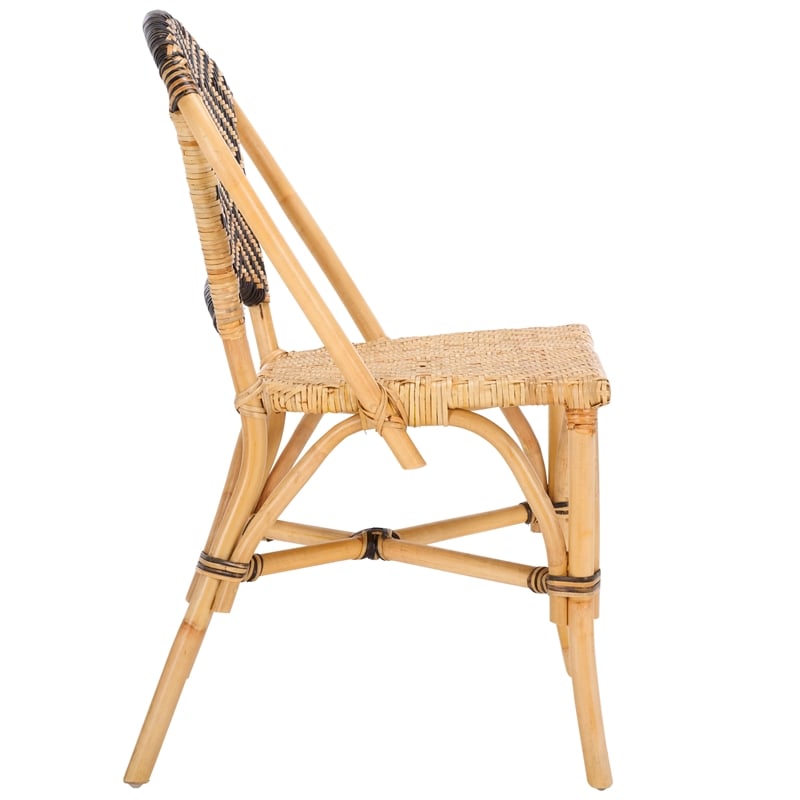 Safavieh Callidora Rattan Dining Chair in Natural / Black