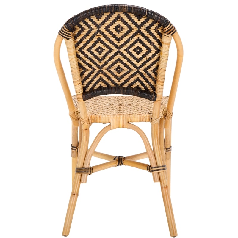 Safavieh Callidora Rattan Dining Chair in Natural / Black
