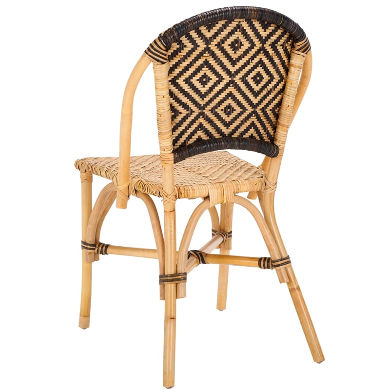 Safavieh Callidora Rattan Dining Chair in Natural / Black
