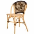 Safavieh Callidora Rattan Dining Chair in Natural / Black