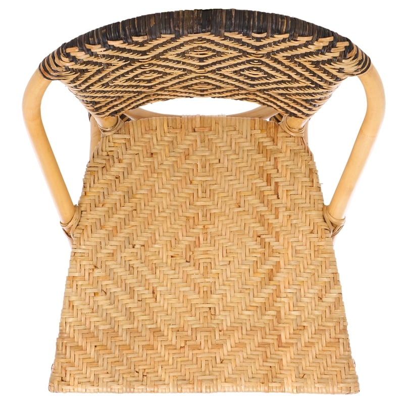 Safavieh Callidora Rattan Dining Chair in Natural / Black