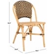 Safavieh Callidora Rattan Dining Chair in Natural / Black