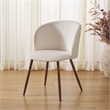 Safavieh Aminah Wood Upholstered Dining Chair in Ivory / Walnut