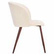 Safavieh Aminah Wood Upholstered Dining Chair in Ivory / Walnut