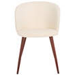 Safavieh Aminah Wood Upholstered Dining Chair in Ivory / Walnut