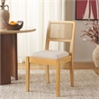 Safavieh Suzetta Pine Wood Dining Chair in Natural / White