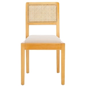 Safavieh Suzetta Pine Wood Dining Chair in Natural / White