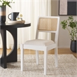 Safavieh Suzetta Pine Wood Dining Chair in White / Natural