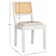 Safavieh Suzetta Pine Wood Dining Chair in White / Natural