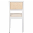 Safavieh Suzetta Pine Wood Dining Chair in White / Natural