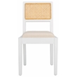 Safavieh Suzetta Pine Wood Dining Chair in White / Natural