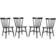 Safavieh Winona Wood Spindle Back Dining Chair in Black