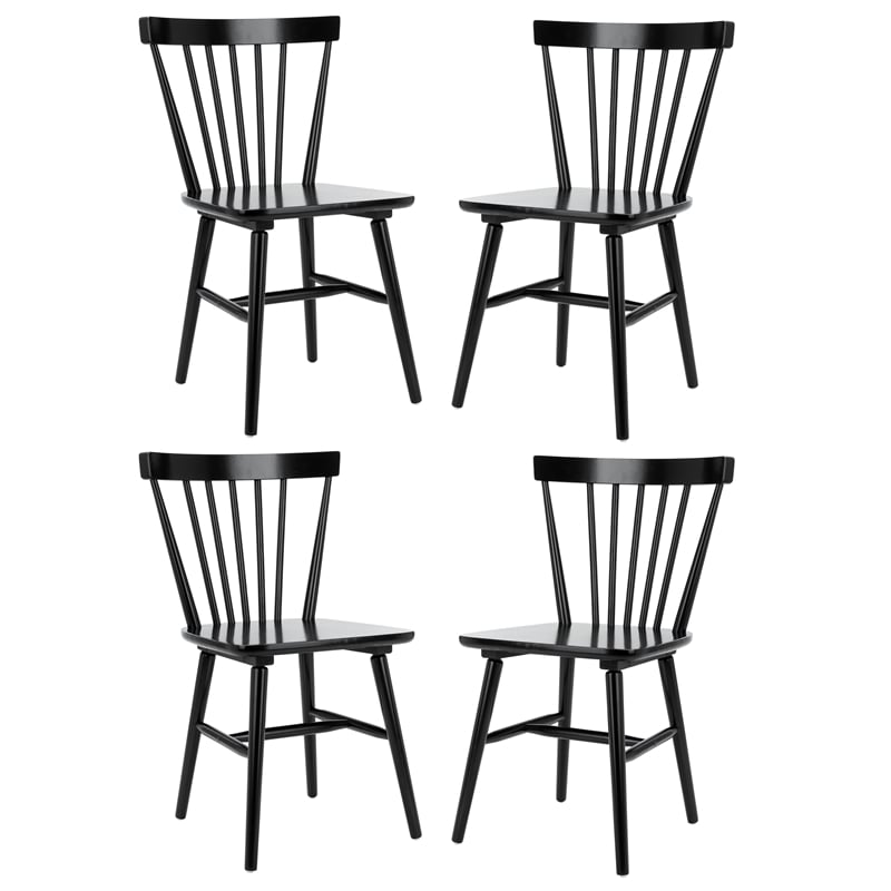 Safavieh Winona Wood Spindle Back Dining Chair in Black