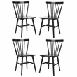 Safavieh Winona Wood Spindle Back Dining Chair in Black