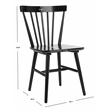 Safavieh Winona Wood Spindle Back Dining Chair in Black