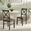 Safavieh Akash Wood Dining Chair in Black / Walnut