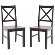 Safavieh Akash Wood Dining Chair in Black / Walnut