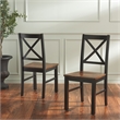 Safavieh Akash Wood Dining Chair in Black / Walnut